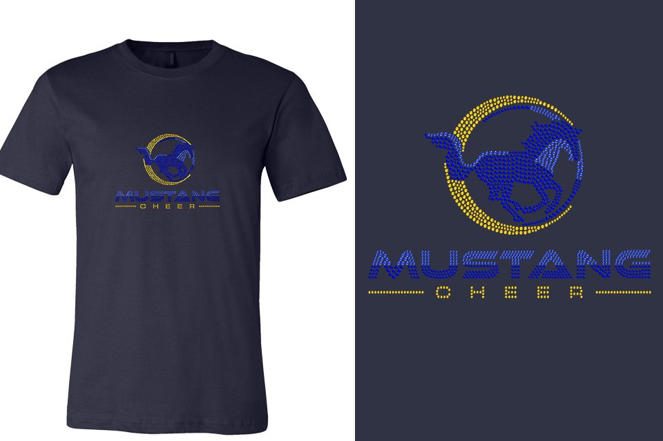 Rhinestones MUSTANG CHEER Unisex T-Shirt