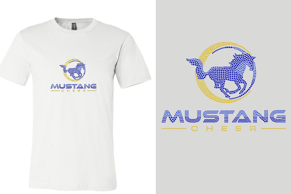 Rhinestones MUSTANG CHEER Unisex T-Shirt