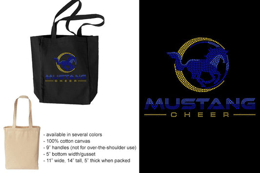Rhinestones MUSTANG CHEER Canvas Bag